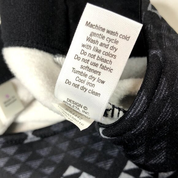 Athleta Black and Gray Fleece Lined Geometric Print Skirt Size Small - Picture 5 of 8
